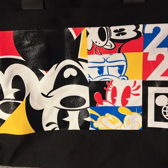 Disney World Parks 2021 Limited Release, Mickey & Friends Bright Canvas Tote Bag - Picture 2 of 16